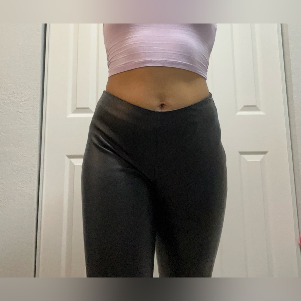 Black leather pants size 6